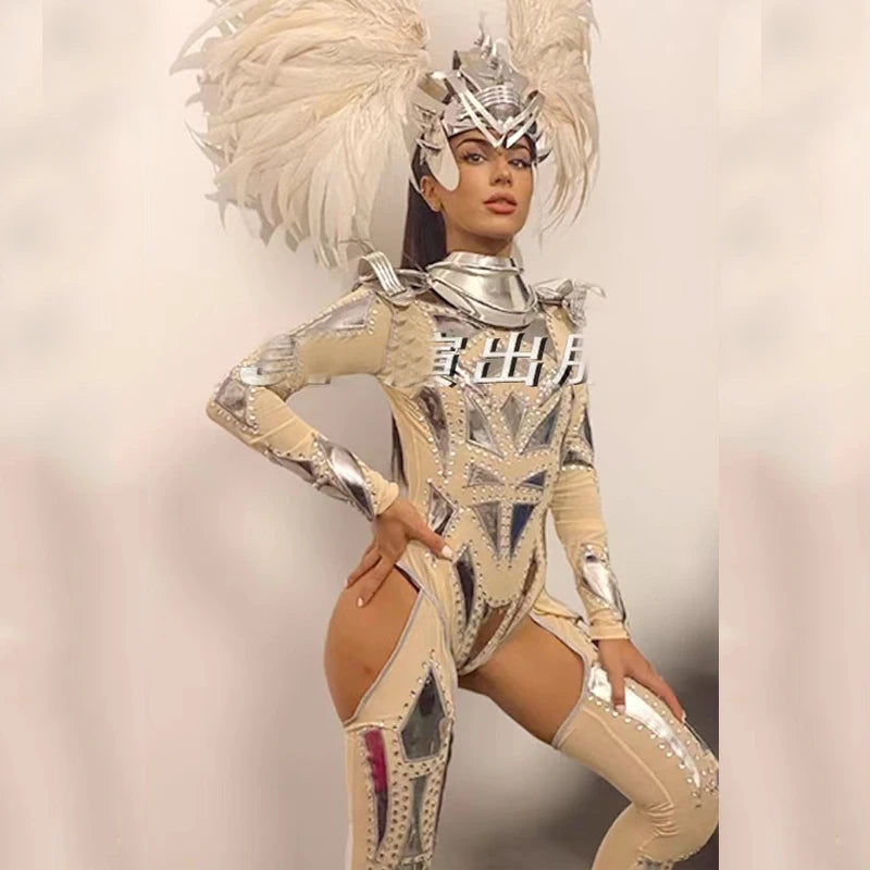 Silver Jazz Dance Jumpsuit - Stagewear Silver Jazz Dance Jumpsuit - Stagewear