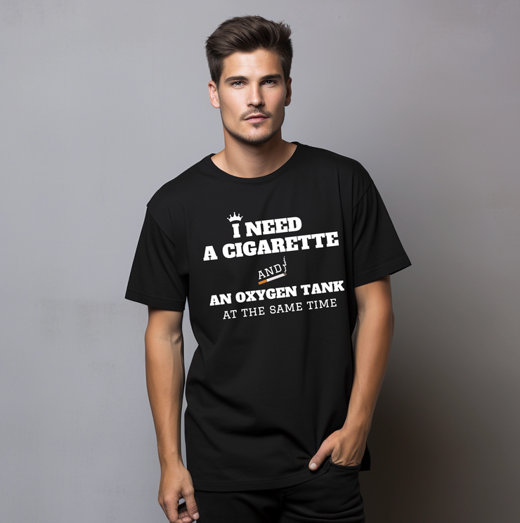 "CIGARETTE and OXYGEN TANK" Unisex T - QUEEN OF MELROSE