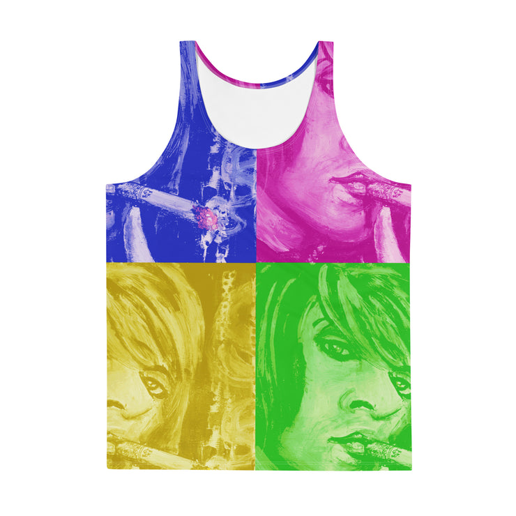 "Faces of Cosmo" Unisex Tank Top - Queen of Melrose