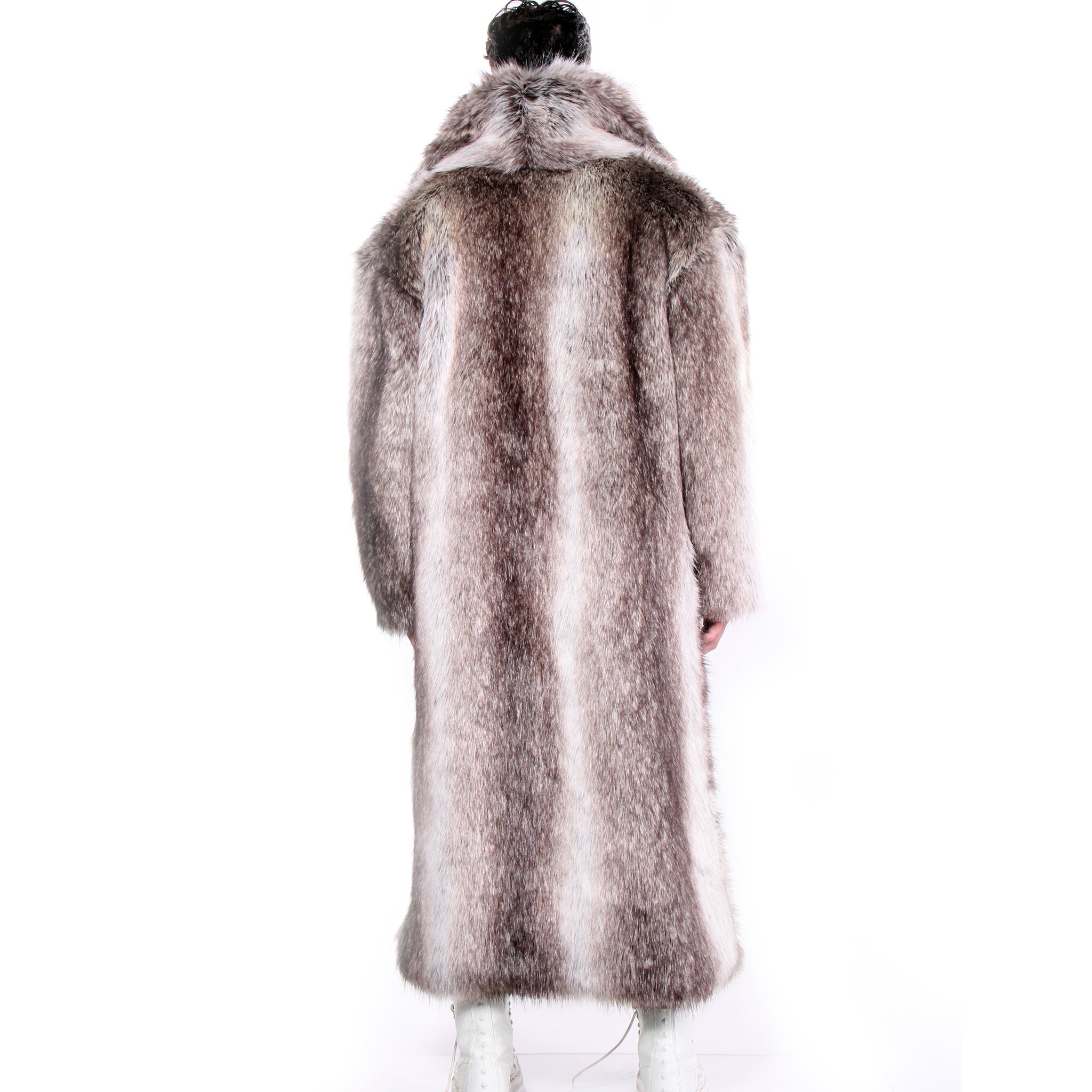 CD FAUX FUR COAT FULL LENGTH LIGHT BROWN - MENS - cosmos-glamsquad