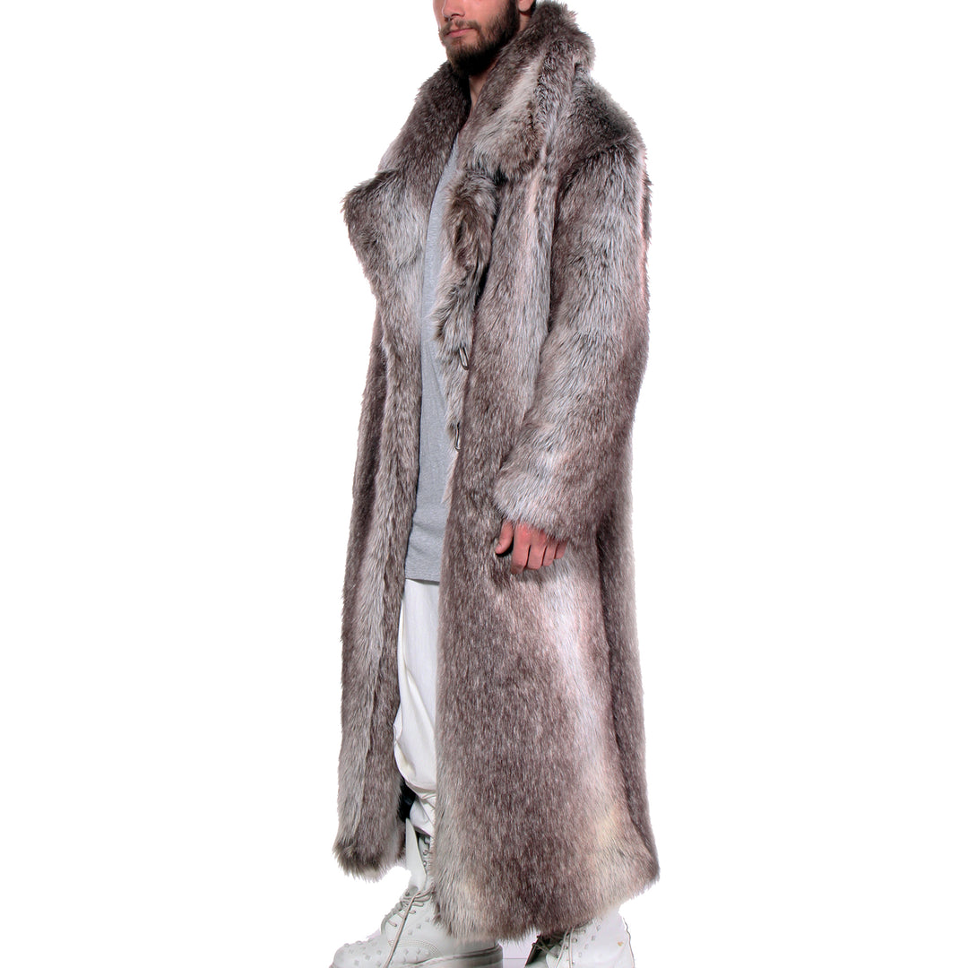 CD FAUX FUR COAT FULL LENGTH LIGHT BROWN - MENS - cosmos-glamsquad