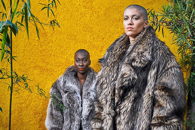 Erykah Badu faux fur collab with Cosmo and Donato.  Photo by DMagstatic