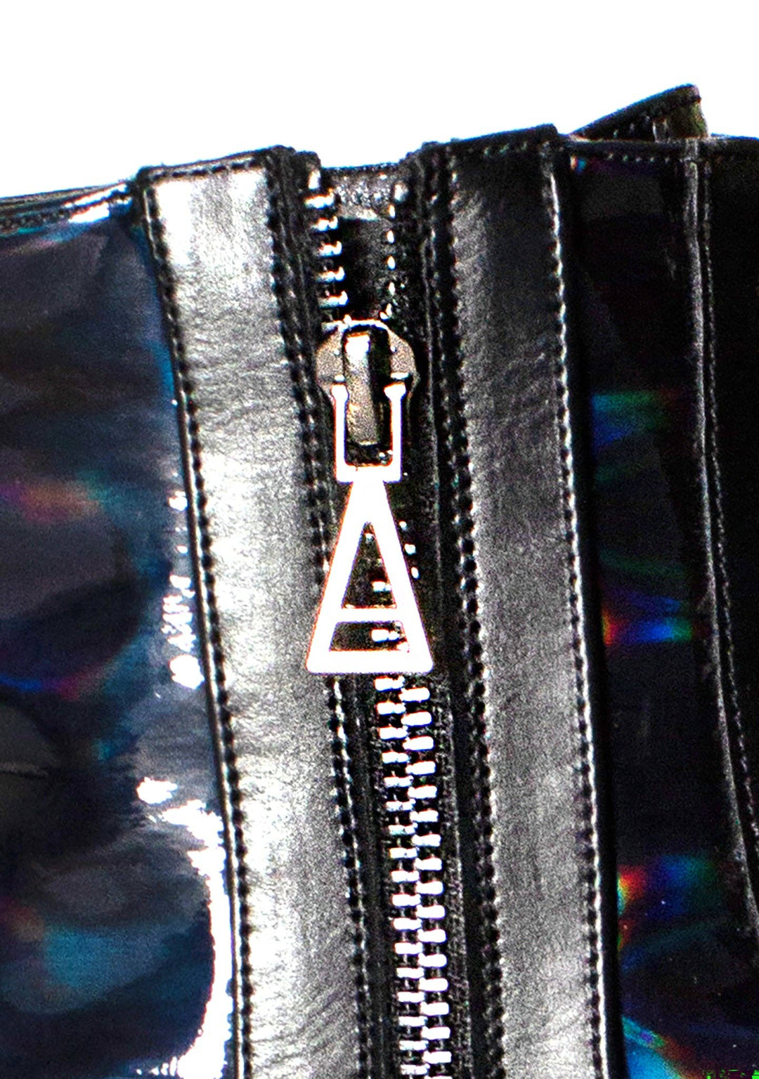 Midnight Hologram Black Platform Combat Boots