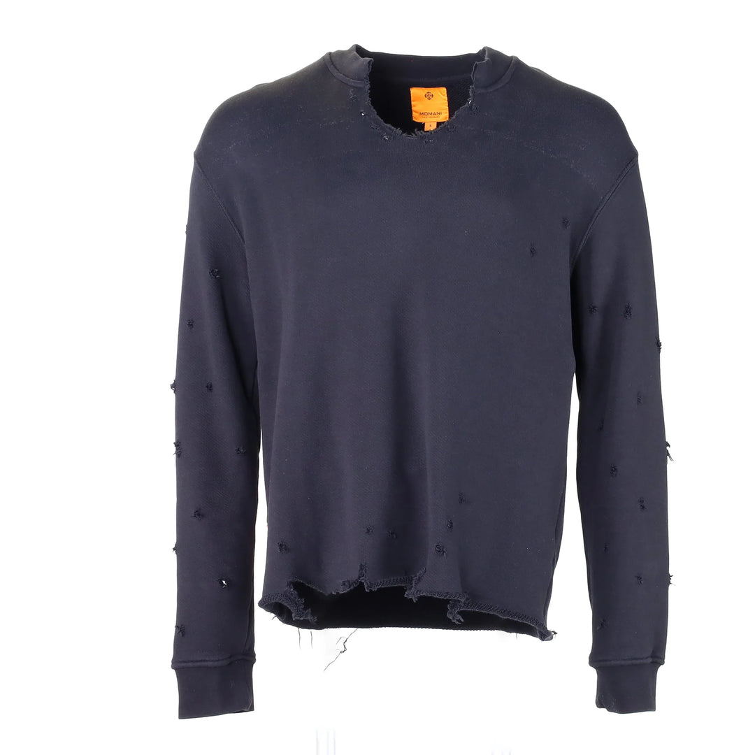 Momani Raw Edge Sweatshirt Grey - Mens