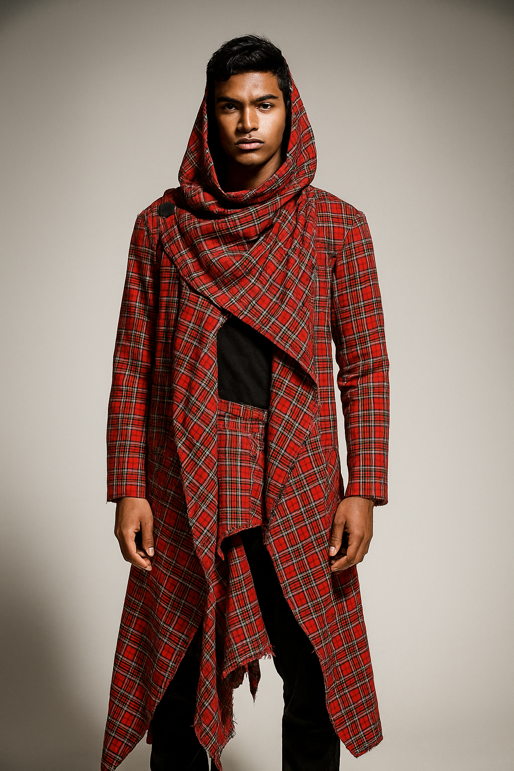 C&D CLINT OUTLAW CLOAK TARTAN PLAID - GENDER FLUID