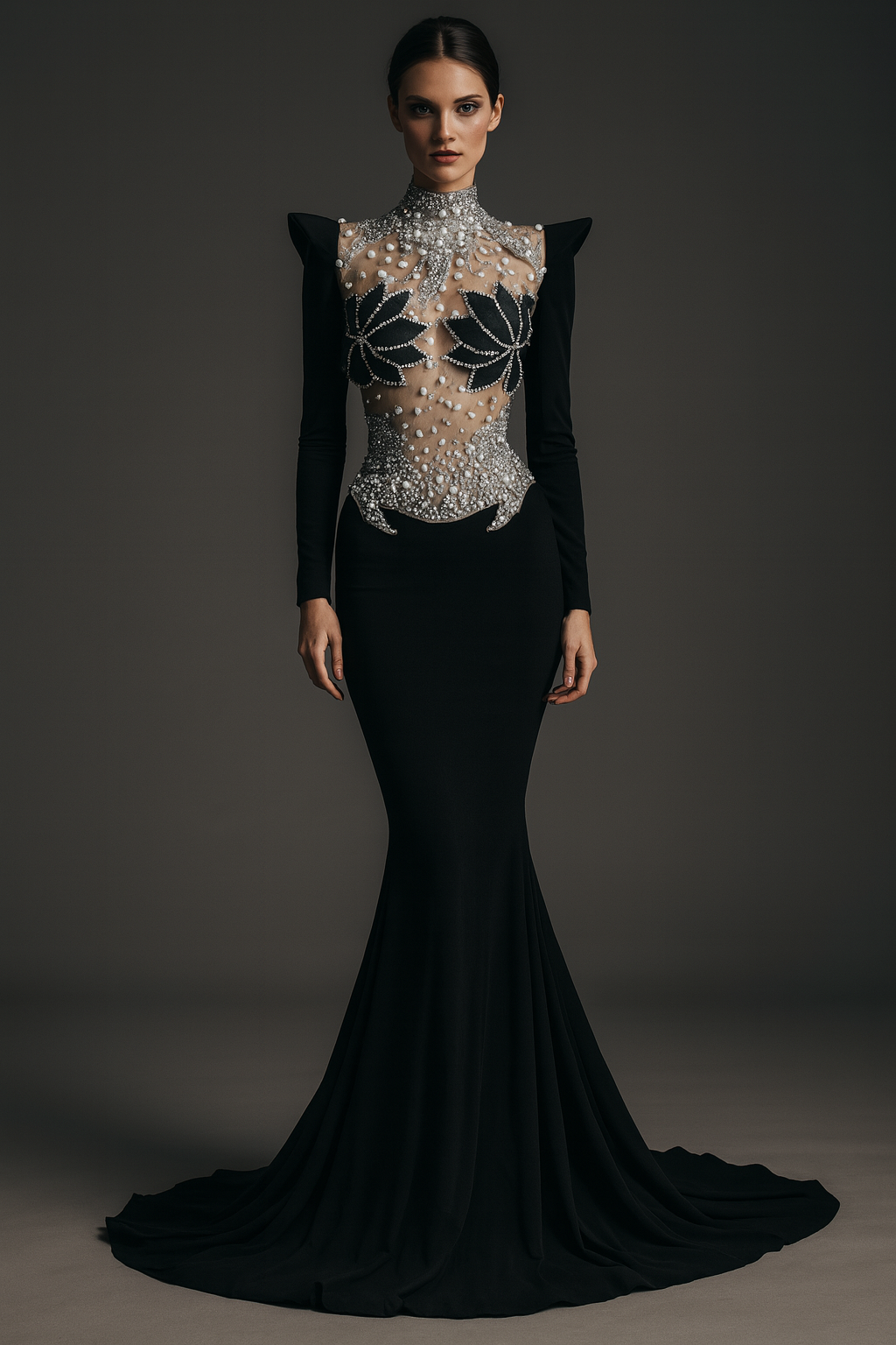 Flower Petal Cutout Gown