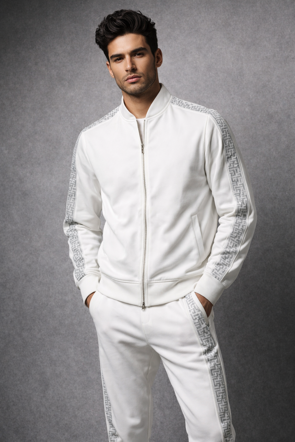 Rhinestone Greek Track Set - Mens