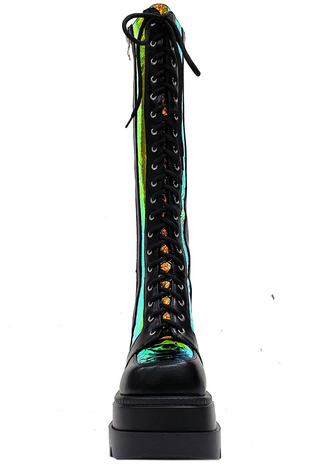 Radioactive Prism Platform Combat Boots