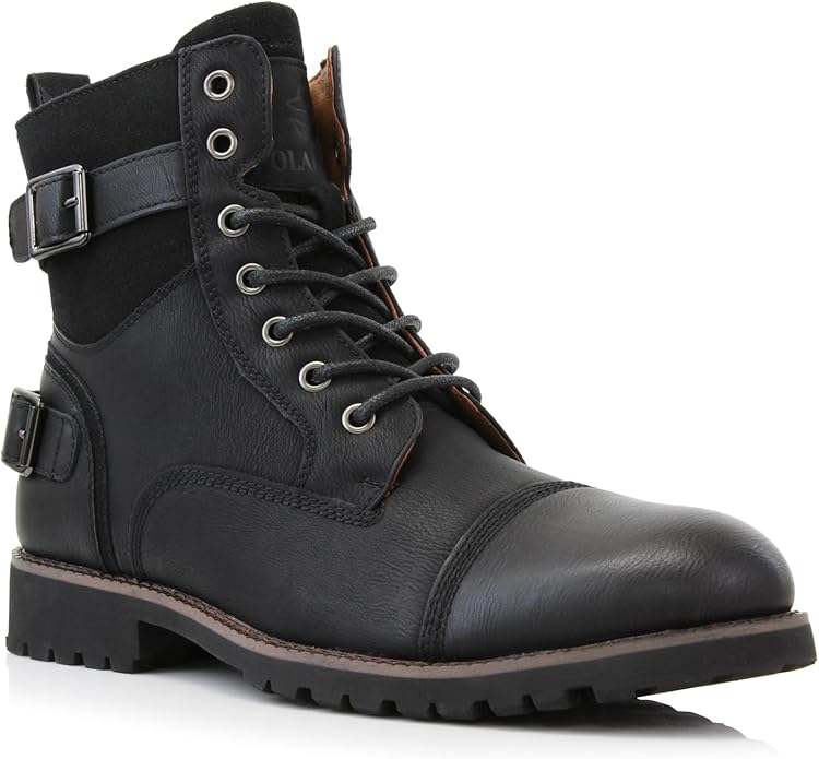 Motorcycle Combat Boots - Mens