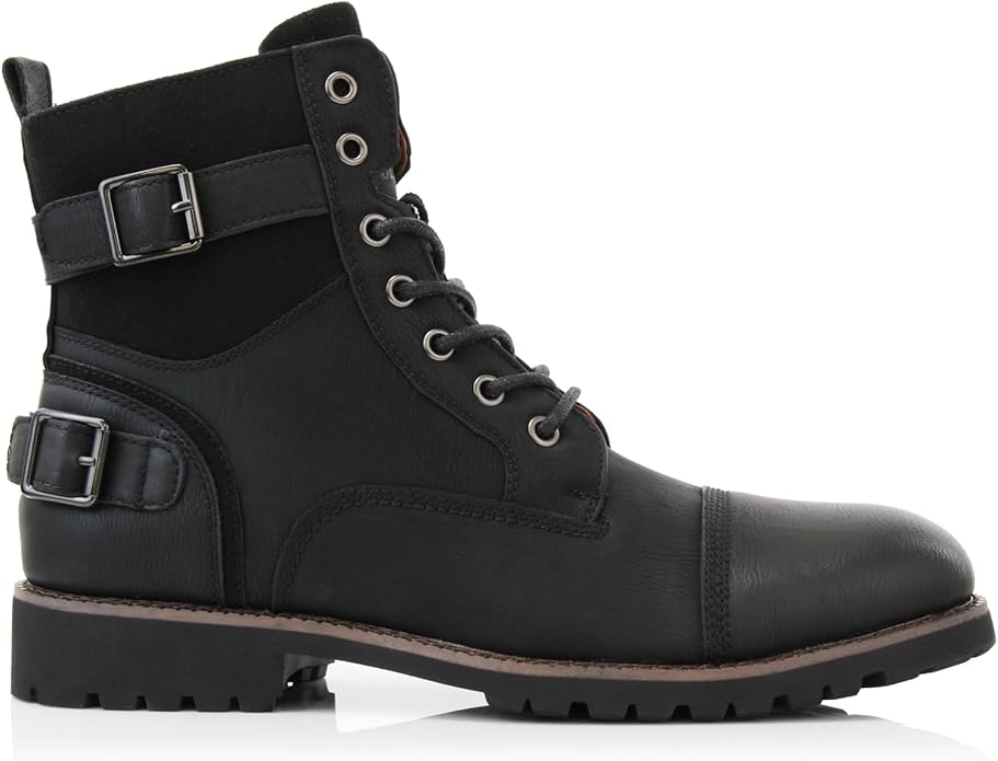 Motorcycle Combat Boots - Mens