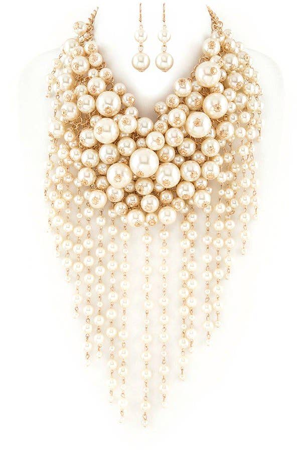 Mixed Pearl Statement Necklace