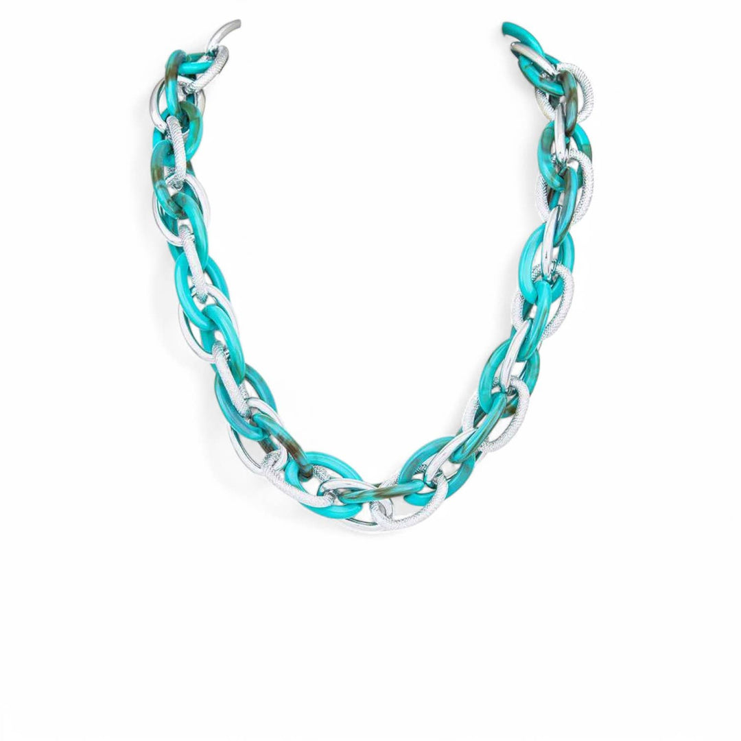 Resin Contrast Chainlink Necklace