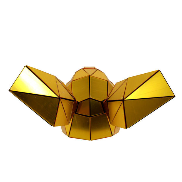 Mosaic Bunny Mask Gold - Wearable Art
