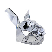 Mosaic Bunny Mask Silver - Wearable Art