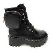 Staging 21 Cargo Combat Boot Black - Shoe Whore