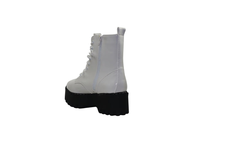 Staging 19 Combat Boot White - Shoe Whore