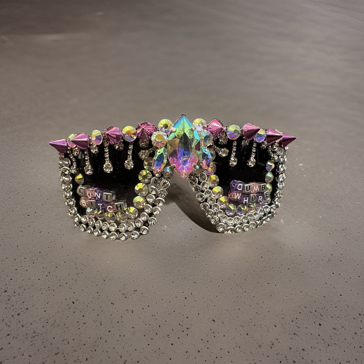 CUSTOM CRYSTALIZED ONE OF A KIND GLASSES - "WILD RIDE"
