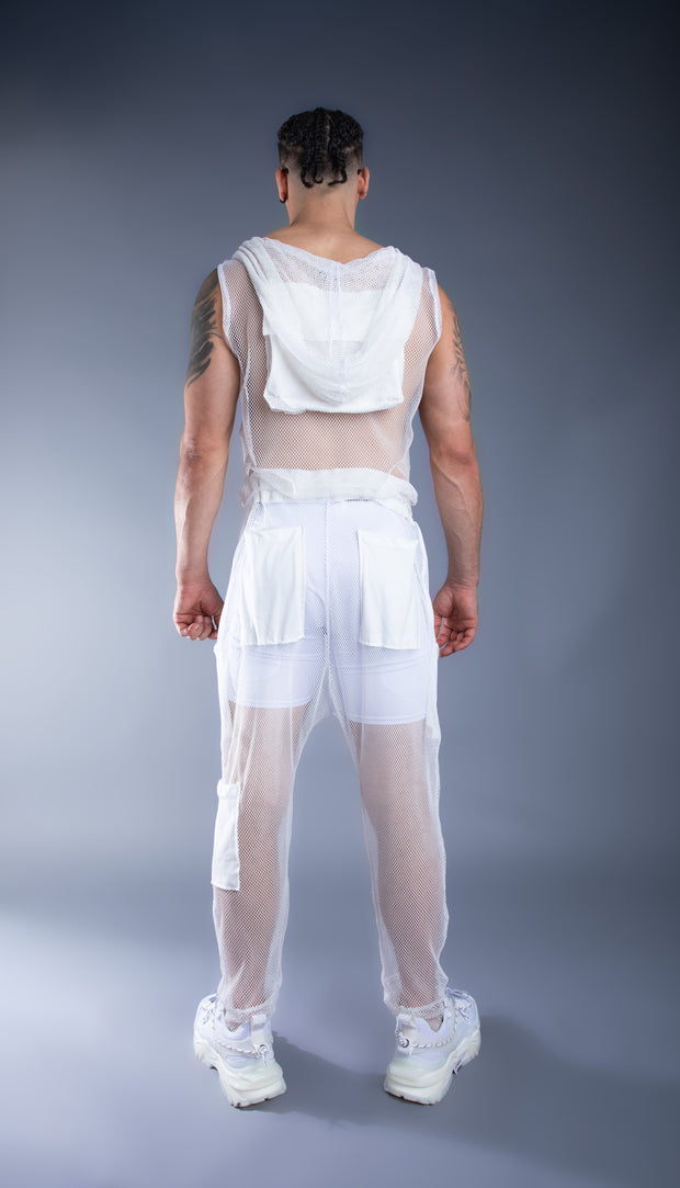WHITE FISHNET SQUARE SET  - GENDER FLUID
