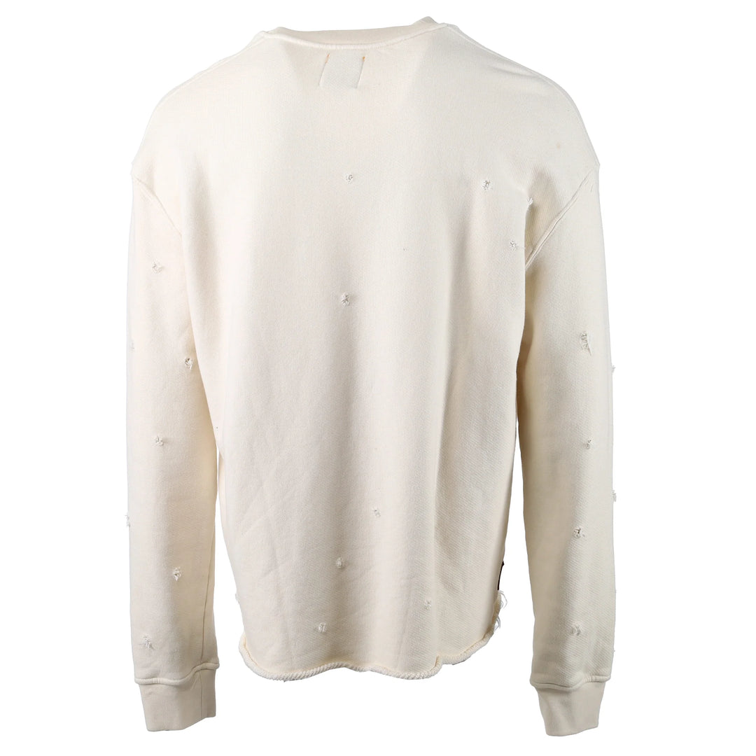 Momani Raw Edge Sweatshirt Off White - Mens