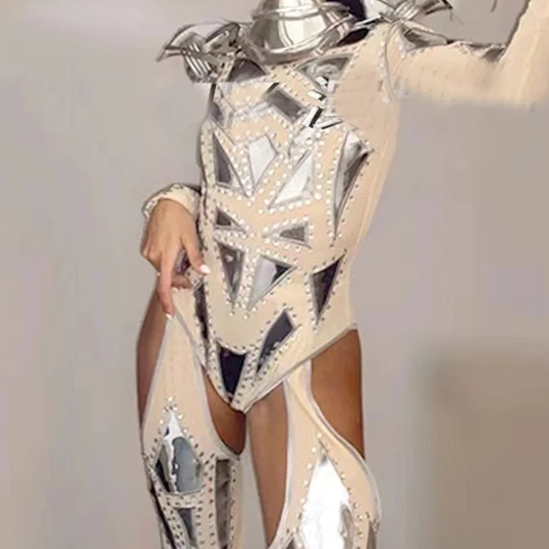 Silver Jazz Dance Jumpsuit - Stagewear