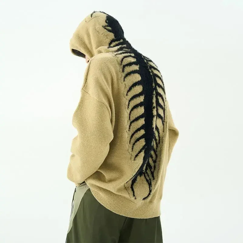 Centipede Pattern Embroidered Hoodie - Stagewear