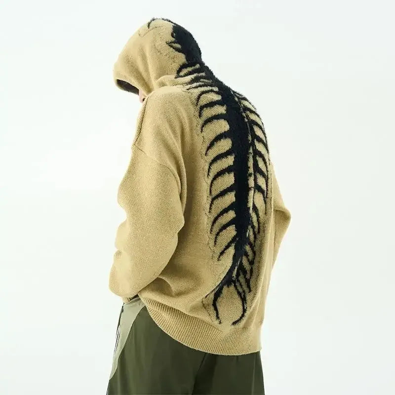 Centipede Pattern Embroidered Hoodie - Stagewear