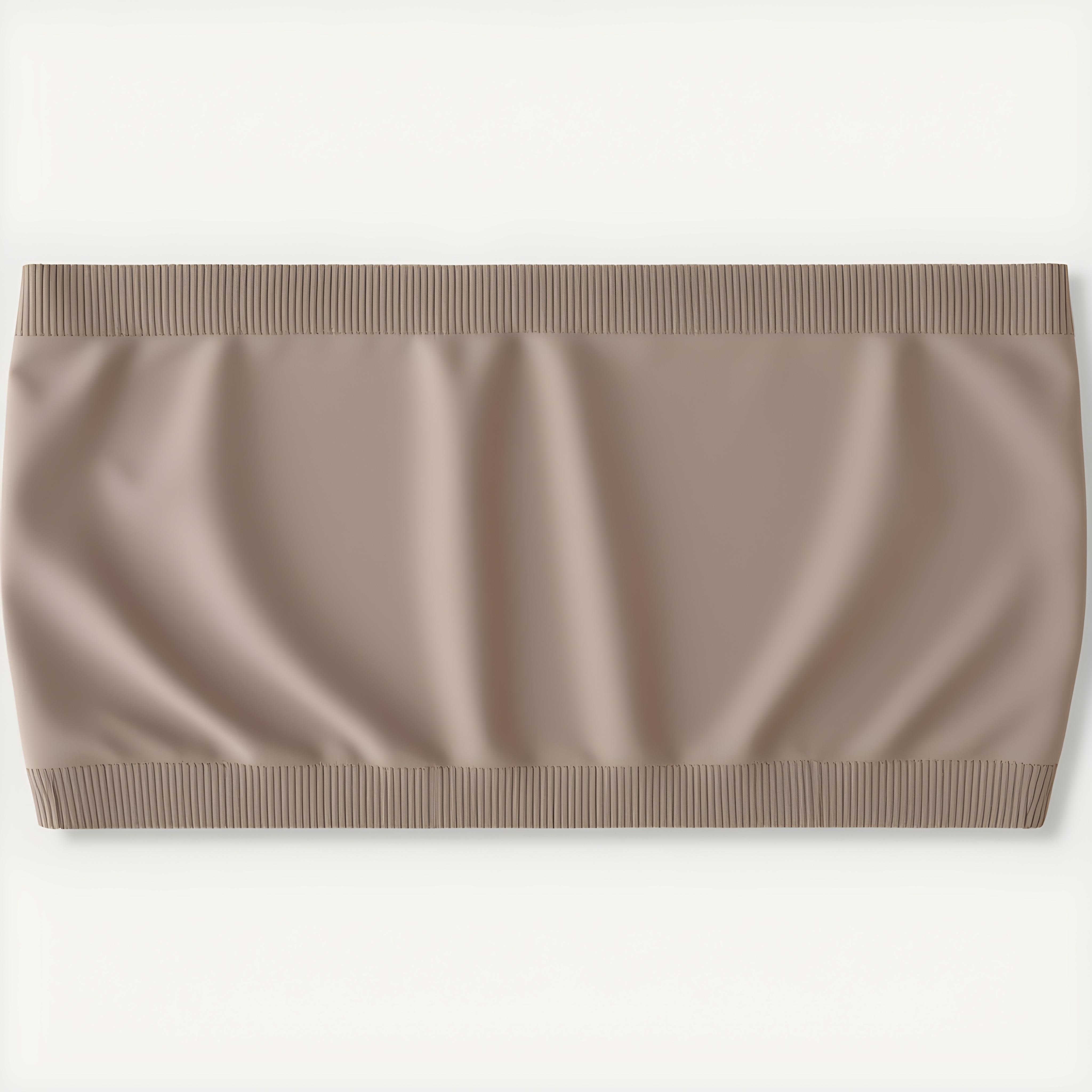 Taupe bandeau top on a light gray background