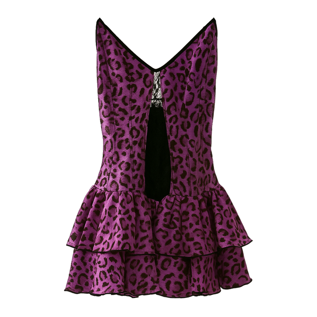C&D Leopard Print Mini Dress - Womens