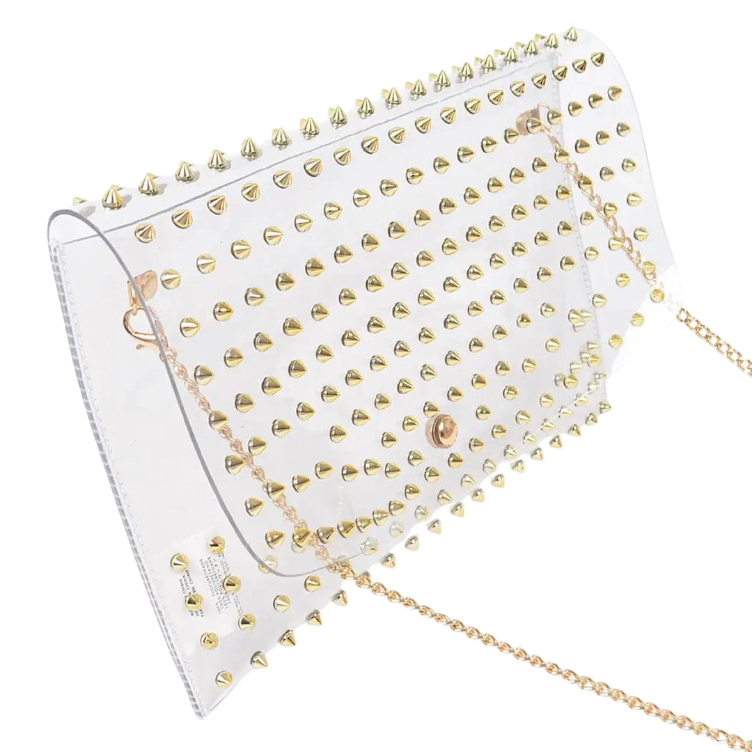 Clear Studded Envelope Purse