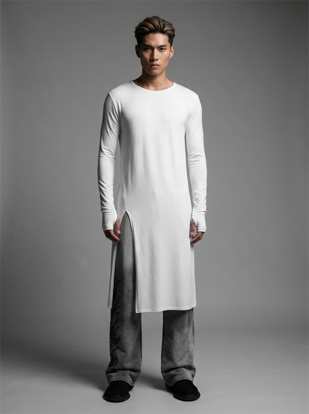 C&D "Matrix" Crewneck T Extended White - Mens