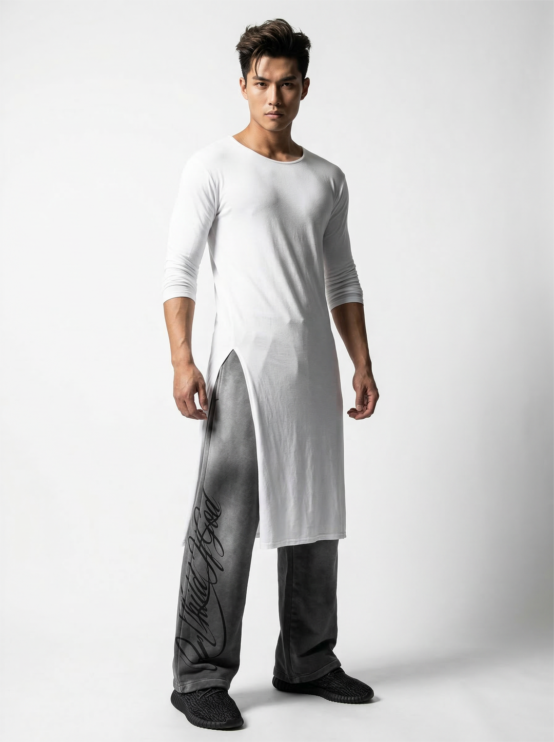 C&D "Matrix" Crewneck T Extended White - Mens