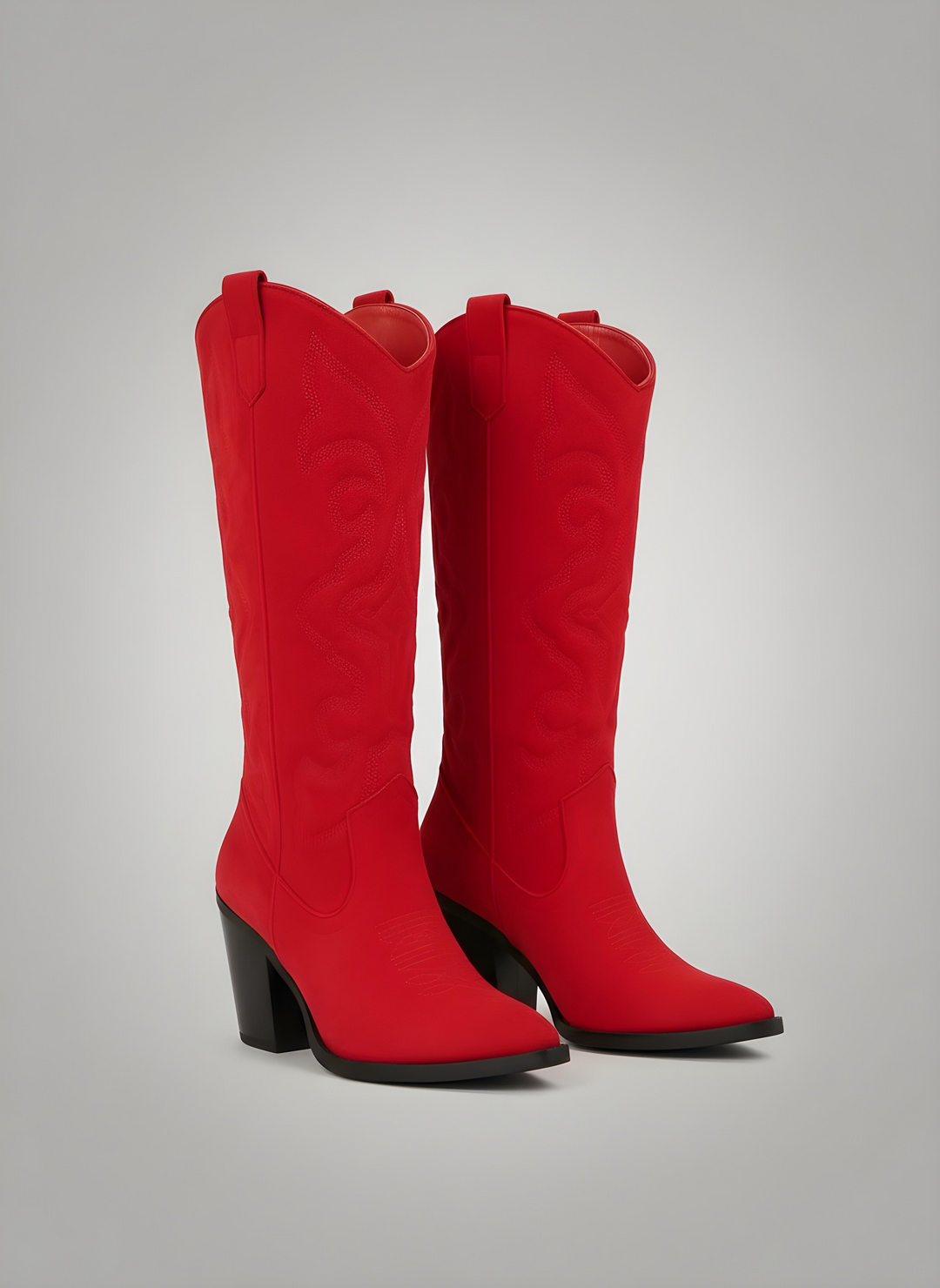 Red Suede Cowboy Boot