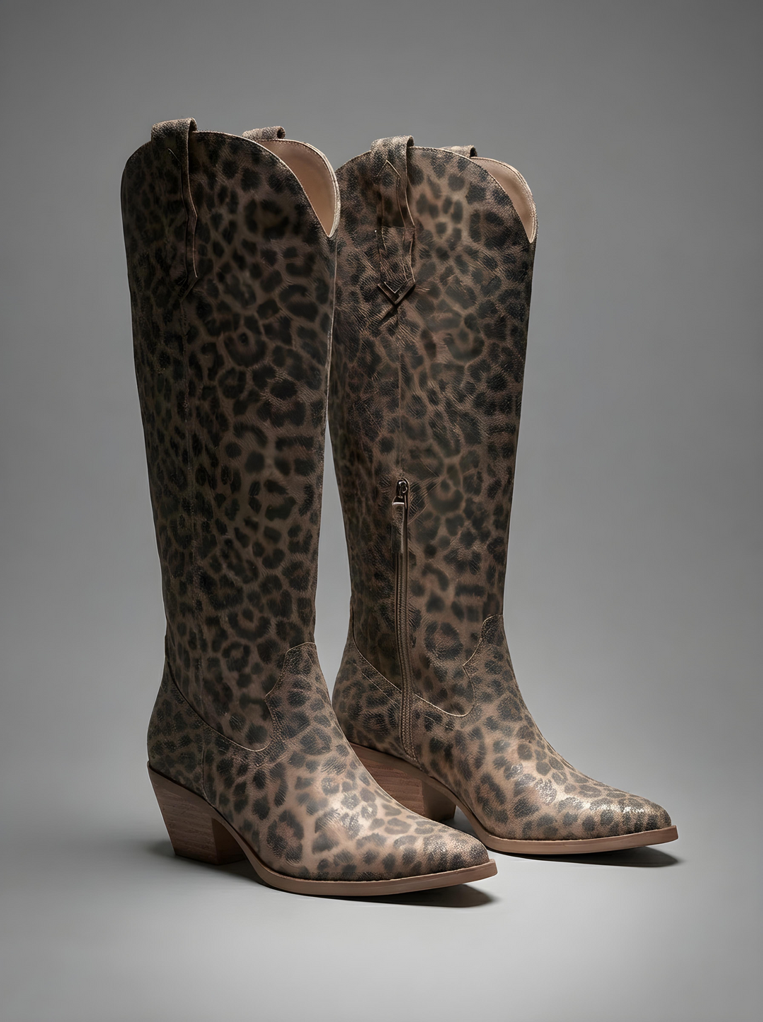Leopard Print Western Cowboy Boot