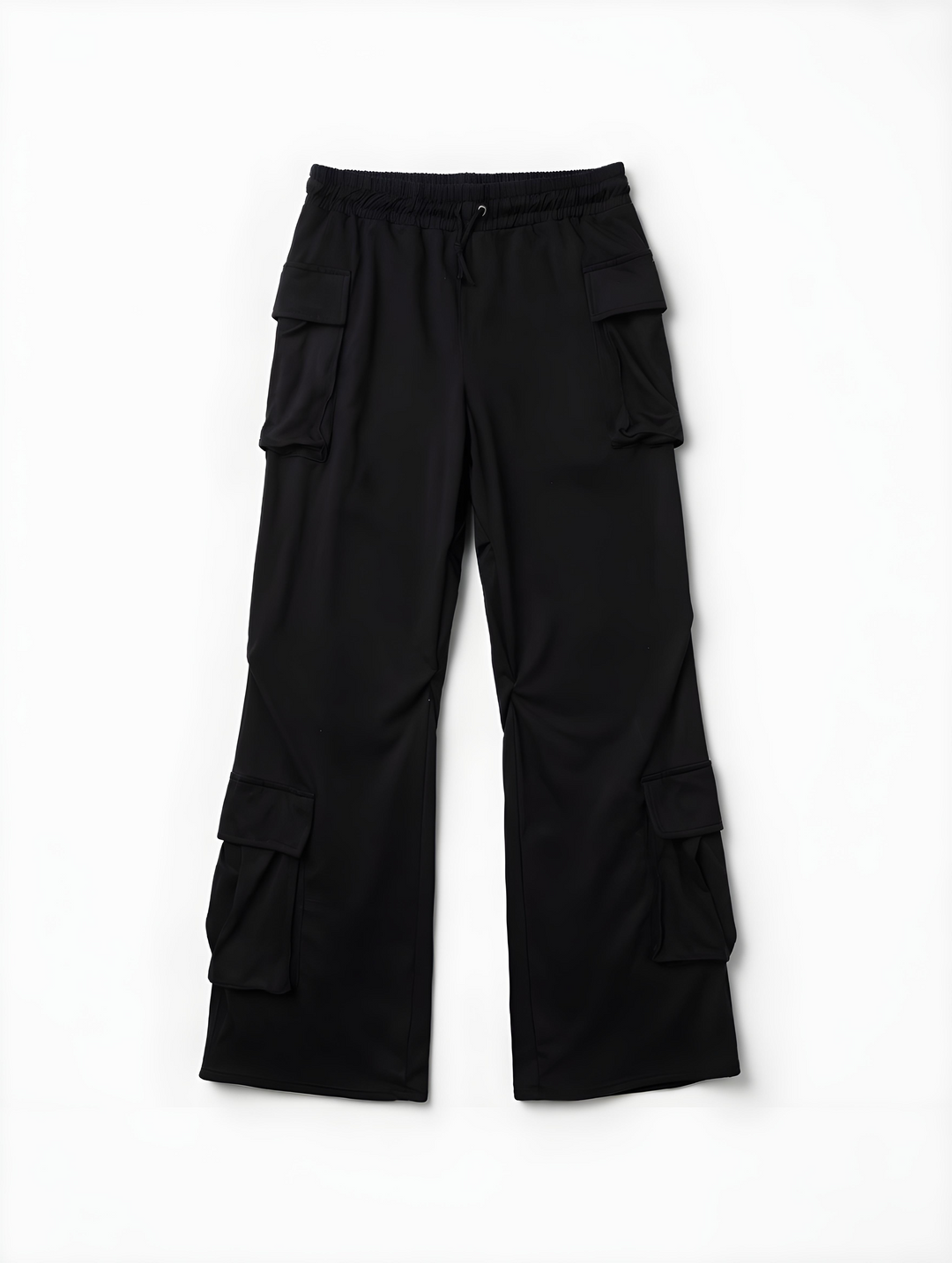 Wide-Leg Jersey Cotton Cargo Pants