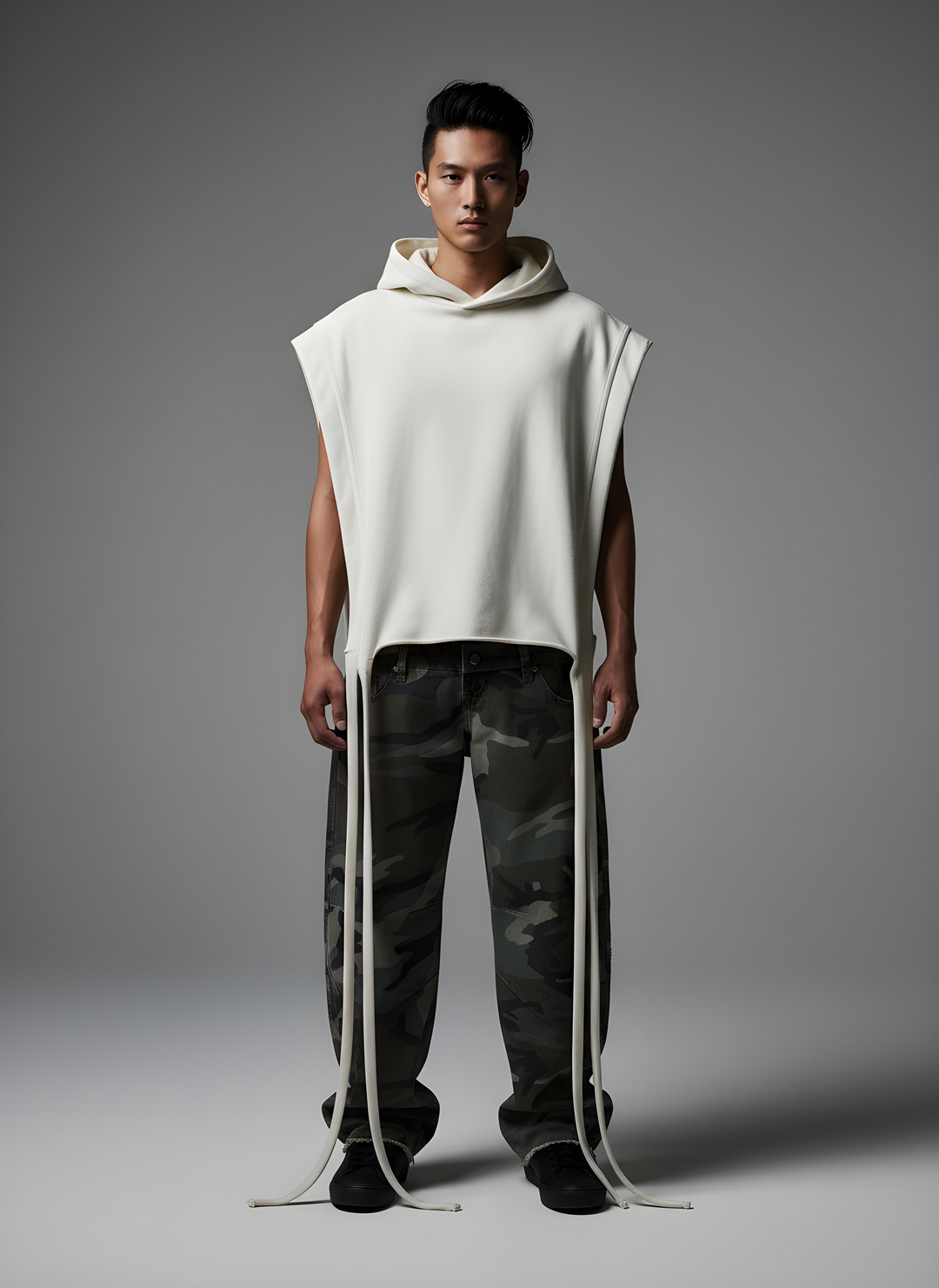 Sleeveless Hoodie Square Cut - Mens