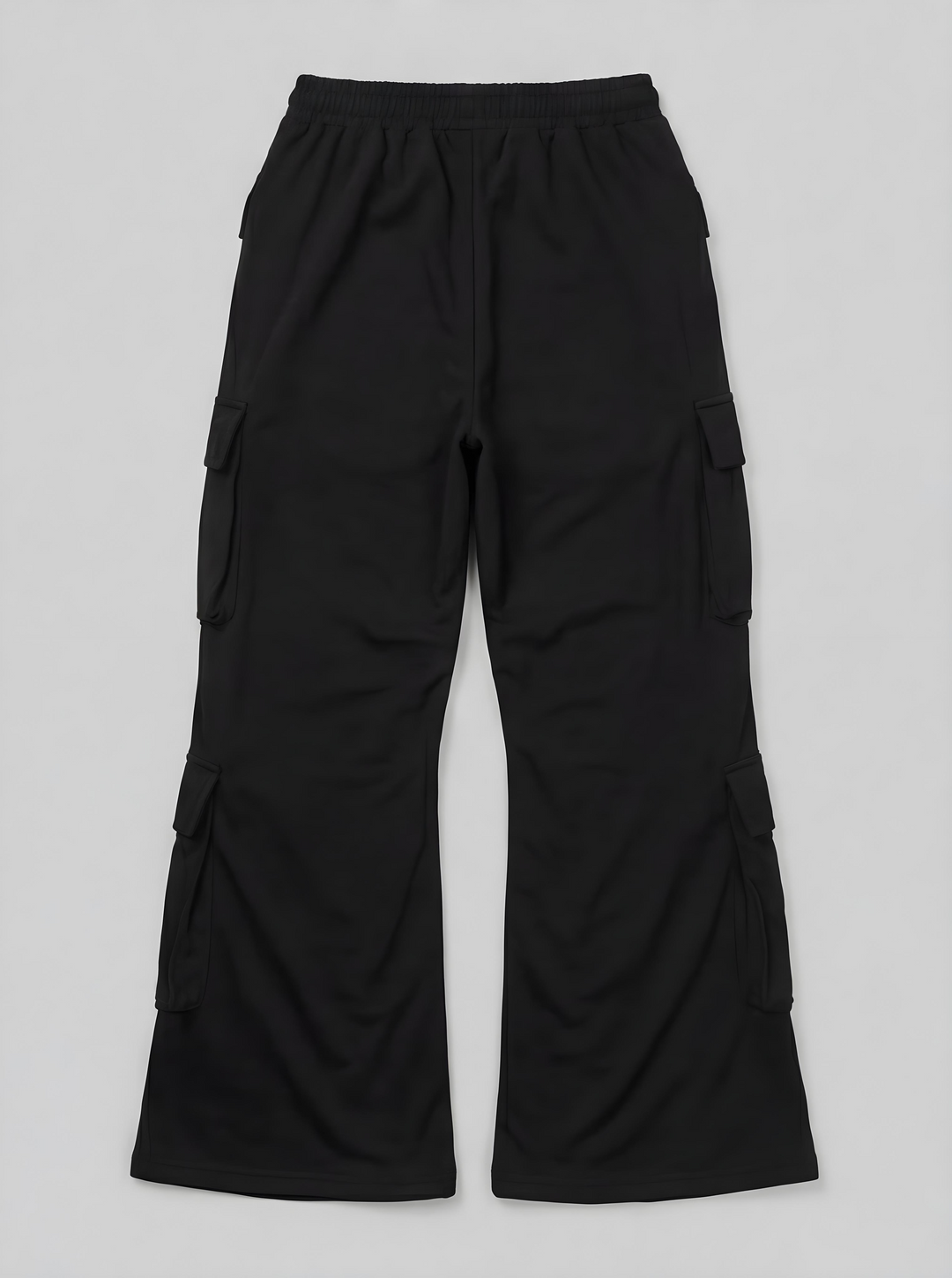 Wide-Leg Jersey Cotton Cargo Pants