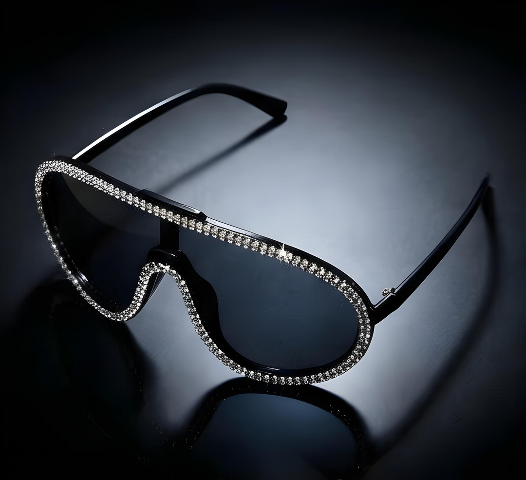 Shield Sunglasses Crystal Black