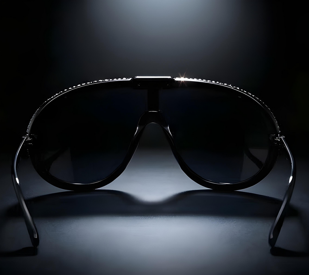 Shield Sunglasses Crystal Black