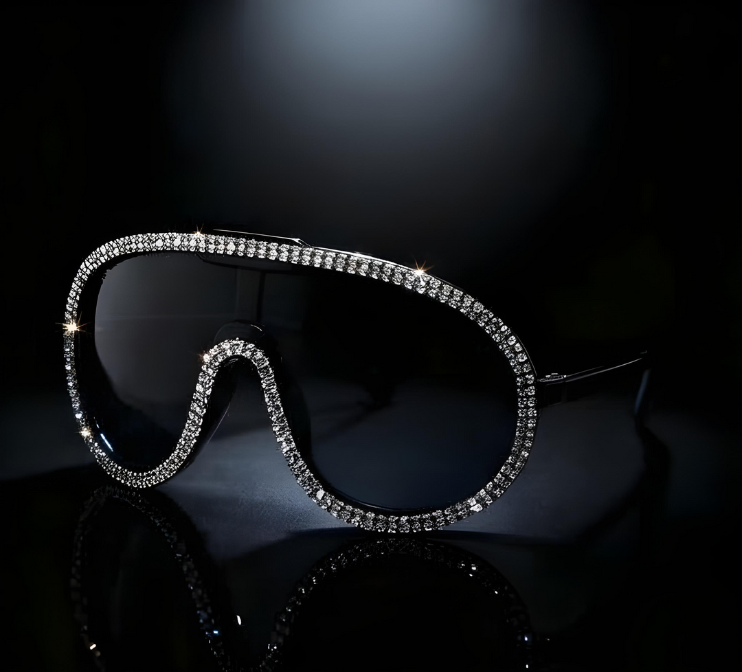 Shield Sunglasses Crystal Black