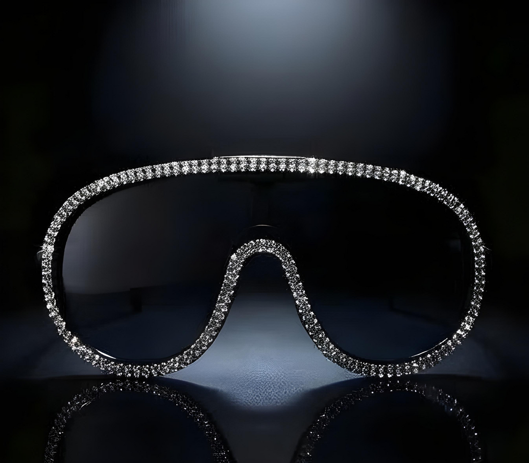 Shield Sunglasses Crystal Black