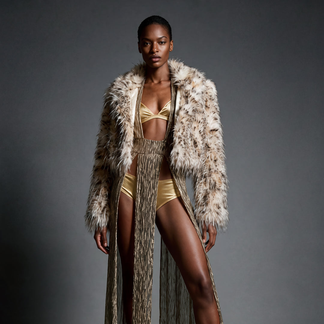Cropped Shaggy Fur Jacket