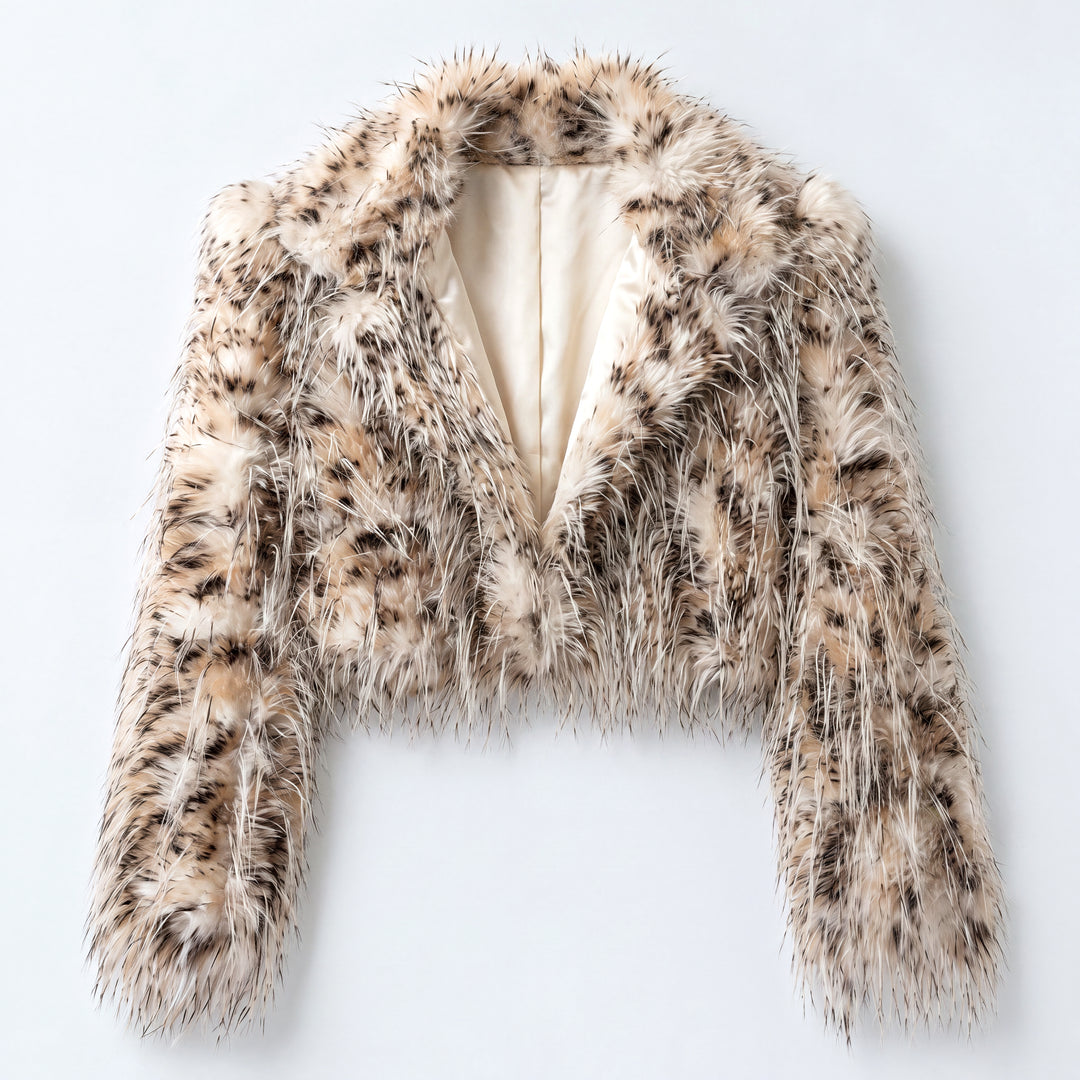 Cropped Shaggy Fur Jacket