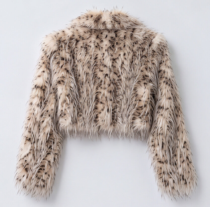 Cropped Shaggy Fur Jacket