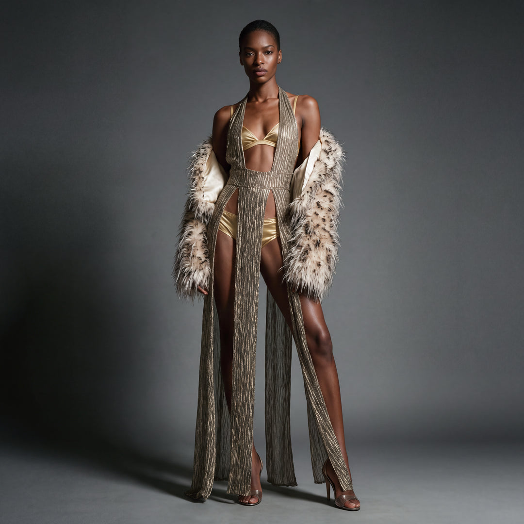 Cropped Shaggy Fur Jacket