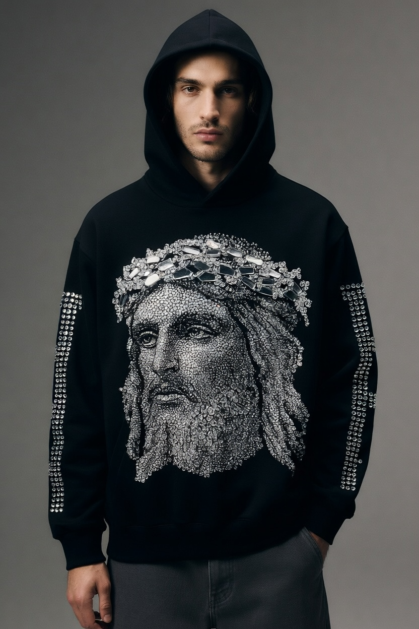Custom Bling Jesus Hoodie - Couture
