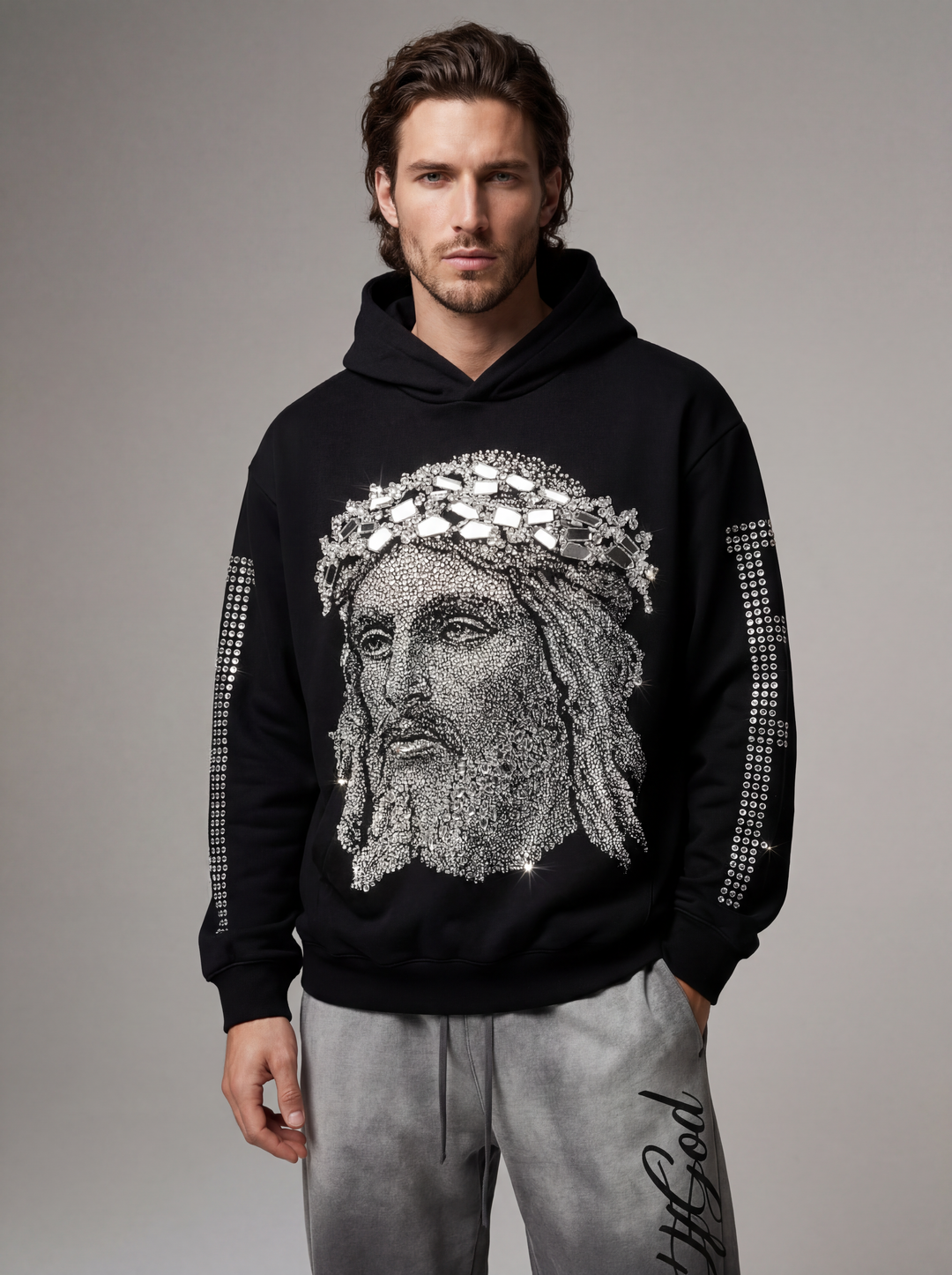 Custom Bling Jesus Hoodie - Couture