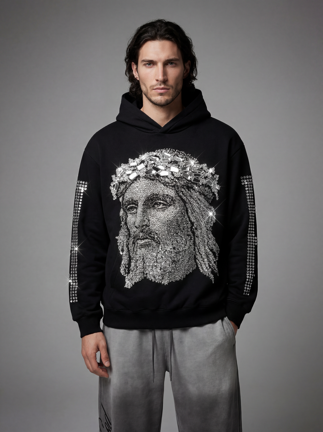 Custom Bling Jesus Hoodie - Couture
