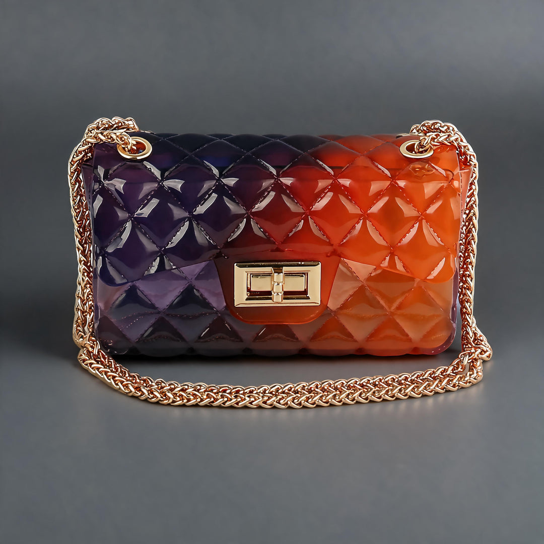 Quilted Ombré Jelly Crossbody Bag