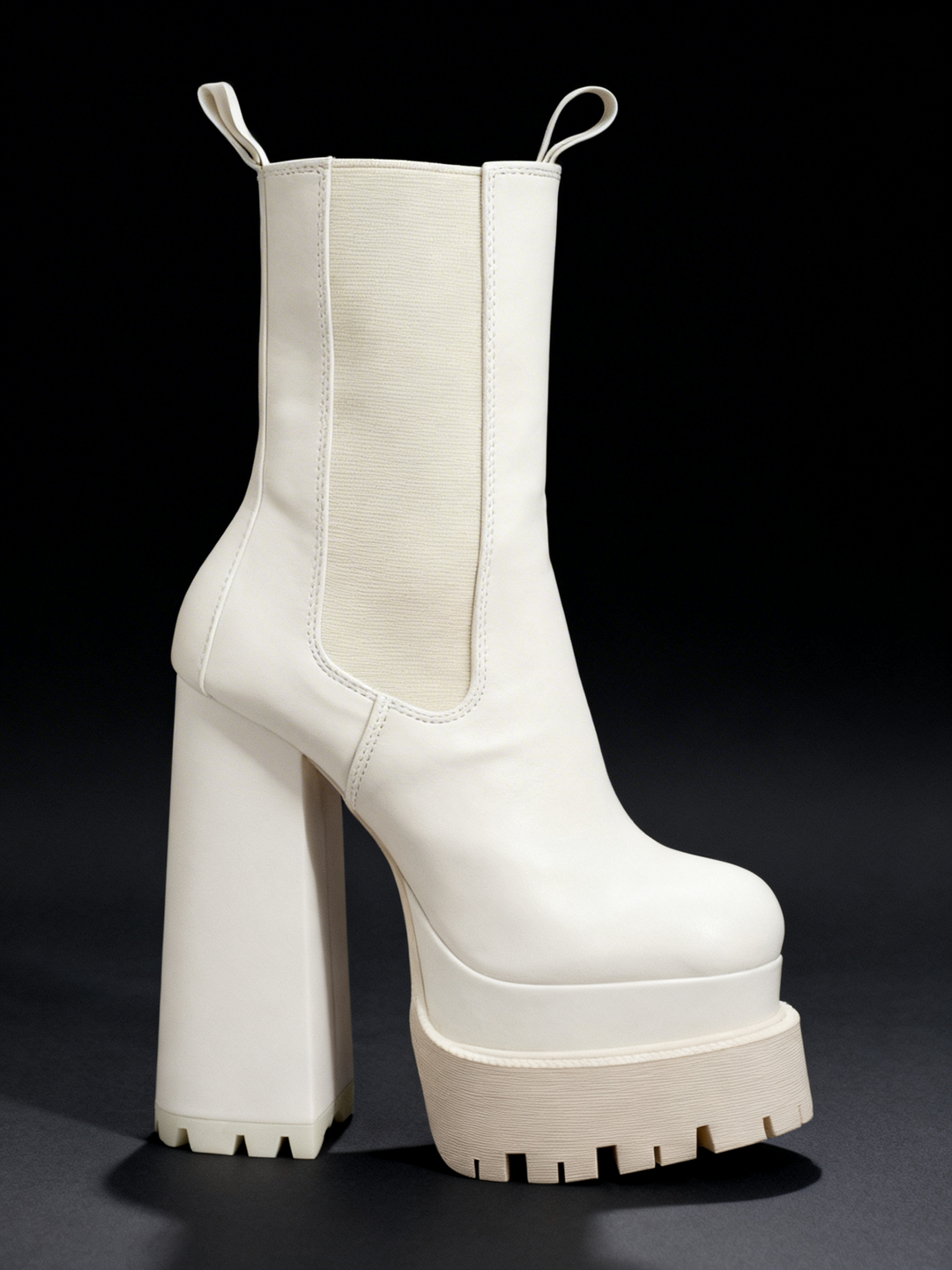 White Platform Festival Boots