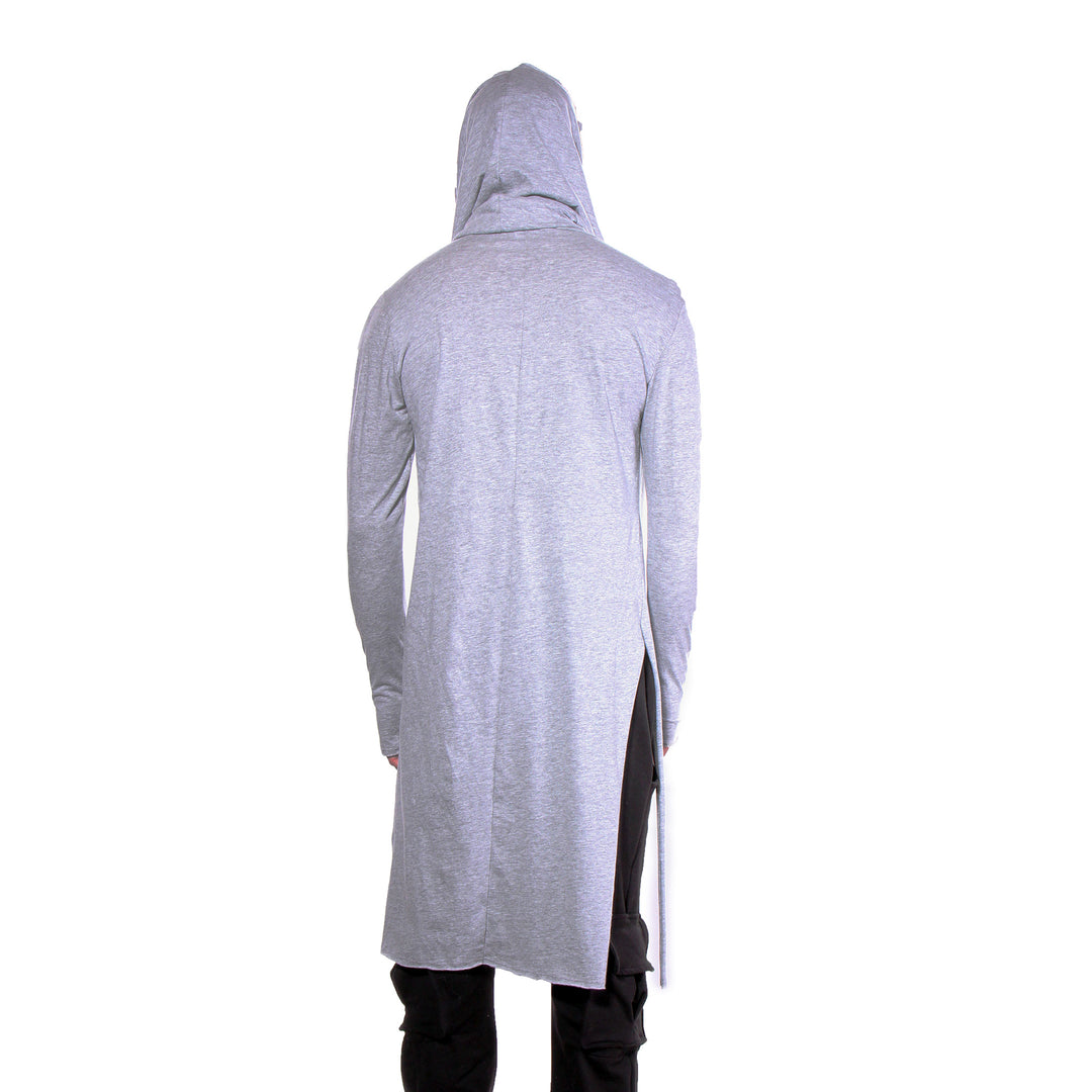 CD "GRACE" INFINITY HOODED LONG T GREY - UNISEX - cosmos-glamsquad